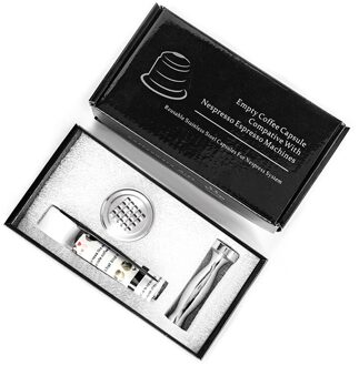 Rvs Nespresso Hervulbare Koffie Capsule Sabotage Herbruikbare Cafe Pod Machine Accessoires Keuken Bedrijf Kerstcadeau 1 Capsule 1 Tamper