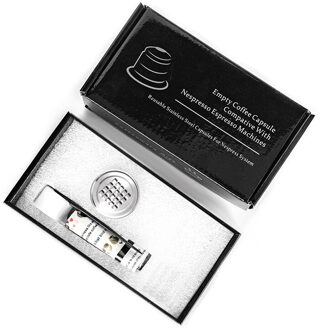 Rvs Nespresso Hervulbare Koffie Capsule Sabotage Herbruikbare Cafe Pod Machine Accessoires Keuken Bedrijf Kerstcadeau 1 capsule
