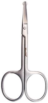 Rvs Nose Hair Schaar Ear Facial Trimmers Cut Kleine Wenkbrauw Schaar Manicure Ronde Hoofd Beauty Tools zilver
