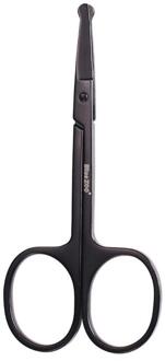 Rvs Nose Hair Schaar Ear Facial Trimmers Cut Kleine Wenkbrauw Schaar Manicure Ronde Hoofd Beauty Tools zwart
