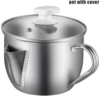 Rvs Olie Filter Soep Separator Zeef Pot Keuken Kookgerei RERI889 pot met hoes