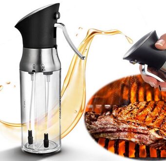 Rvs Olie Fles Saus Boten Pot Azijn Spray Fles Voor Olie Keuken Koken Gereedschap Gebraden Bakken Doseer Tool 200ml