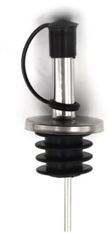Rvs Olie Fles Tuit Pourer/Mond Met Stopper Fles Droge Rode Wijn Pot Fles Kurk Plug Olijf Schenker dispenser zwart
