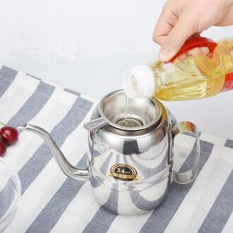 Rvs Olijfolie Azijn Dispenser Pot Home Kitchen Restaurant Kruiden Kruiderij Jar Container Opslag Flessen Theepot 18 ounces