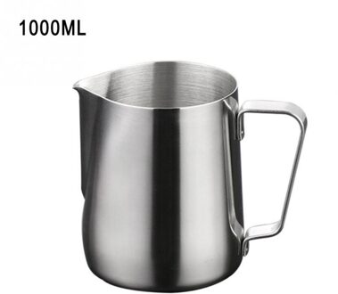 Rvs Opschuimen Melk Koffie Pitcher Pull Bloem Kopje Cappuccino Melk Pot Espresso Cup Latte Art Melkopschuimer Opschuimen Ju 1000ml