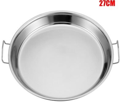 Rvs Pan Koude Noodle Maken Gereedschap Gestoomde Rijst Lade Taart Schotel Voor Thuis Keuken SASW666 27cm