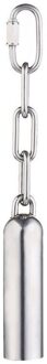 Rvs Papegaai Grappige Opknoping Bell Rvs Vogelkooi Chew Bite Slip Swing Stand Speelgoed Dierbenodigdheden S 193x18x18mm