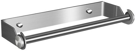 Rvs Papieren Handdoek Houder Punch-Gratis Handdoekenrek Wandmontage Papierrol Stand Voor Badkamer Keuken zilver