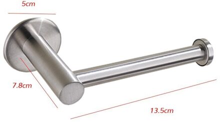 Rvs Papieren Handdoek Opbergrek Muurbevestiging Kleding Rail Badkamer Toiletrolhouder Onder Kast Plastic-Wrap Hanger zilver-13.5x7.8x5cm