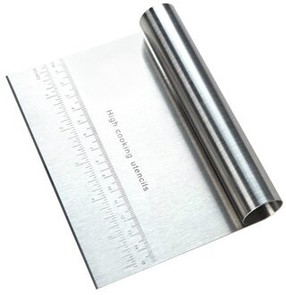 Rvs Pastry Spatels Cutter Met Schaal Pizza Deeg Schraper Fondant Taart Decoratie Gereedschappen Bakken Keuken Accessoires