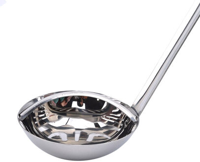 Rvs Pot Soep Lepel Koken Lepel Zeef Double-Gebruik Vergiet Set Keuken Restaurant Benodigdheden