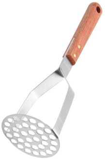 Rvs Pusher/Aardappelstamper Met Brede Stampen Plaat Voor Gladde Aardappelpuree Fruit Groente Gereedschap Druk Crusher