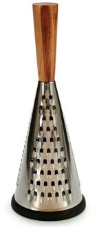 RVS rasp conisch 3-zijdig met houten handvat 35 cm - Raspen Zilverkleurig