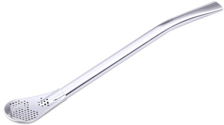 Rvs Rietje Lepel Thee Filter Yerba Mate Thee Rietjes Bombilla Kalebas Herbruikbare Thee Gereedschap Wasbare Bar Accessoires nee Ring