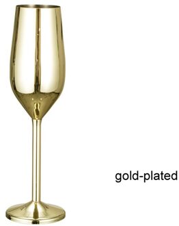 Rvs Rode Wijn Glas Champagne Fluiten Bekers Voor Bruiloft Roosteren Glas Kristal Party Bar Diner Drinkware Goud