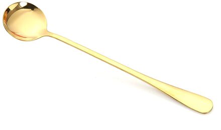 Rvs Roeren Lepel Lange Steel Lepels Bestek Theewaar Koffie Drinken Gereedschap Keuken Servies Gadget Levert goud