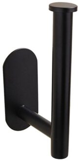 Rvs Roll Paper Holder Rack Wall Mount Toilet Tissue Handdoek Punch Gratis Stand Dispenser Plank Voor Thuis Keuken zwart