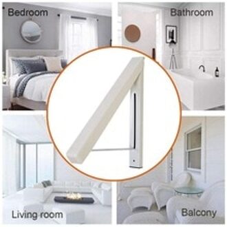 Rvs Romige Wit Kledingrek Kleerhanger Praktische Intrekbare Waterdichte Opvouwbare Multifunctionele Plank