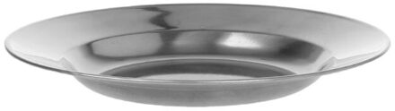 Rvs Ronde Diner Plaat Schotel Lade Voedsel Container Outdoor Camping Picknick Servies 16-24Cm 16cm