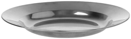 Rvs Ronde Diner Plaat Schotel Lade Voedsel Container Outdoor Camping Picknick Servies 16-24Cm