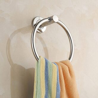 Rvs Ronde Stijl Muur Gemonteerde Handdoek Ring Holder Hanger Badkamer