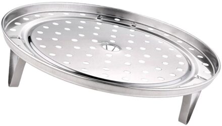 Rvs Ronde Stoomboot Rack Plaat Driepotige Dampende Stand Voor Thuis Keuken Koken Kleine Maat