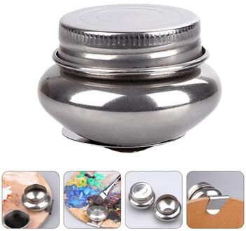 Rvs Schilderij Borstel Wassen Pot Kleur Mengen Pen Wassen Pot Met Deksel Olieverf Verven Pen Wassen Pot