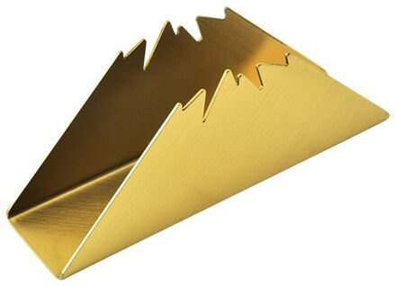 Rvs Servettenhouder Driehoek Serviette Organizer Tissue Dispenser Rack 94PF Goud