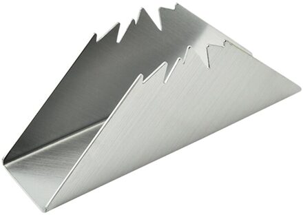 Rvs Servettenhouder Driehoek Serviette Organizer Tissue Dispenser Rack 94PF Zilver