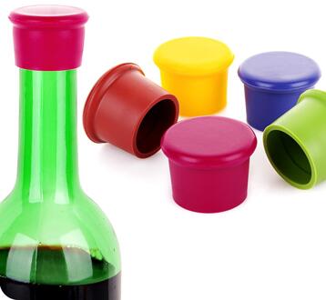 Rvs Siliconen Champagne Fonkelende Wijnfles Stop Vacuüm Rode Wijn Cap Sealer Fles Cover Bar Accessoires 1stk kleur willekeurig