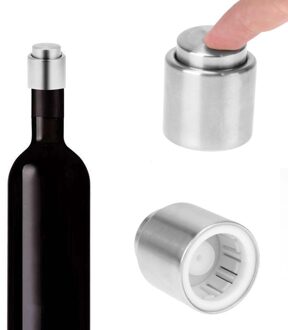 Rvs Siliconen Champagne Fonkelende Wijnfles Stop Vacuüm Rode Wijn Cap Sealer Fles Cover Bar Accessoires type B