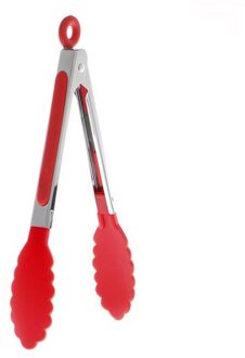 Rvs Siliconen Keuken Tang Bbq Clip Salade Brood Koken Voedsel Serveren Tang Keuken Gereedschap