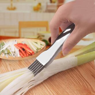 Rvs Sjalot Snijden Sjalot Snijden Apparaat Shred Groene Ui Cutter Slicer Peeler Chopper Keuken Gadgets