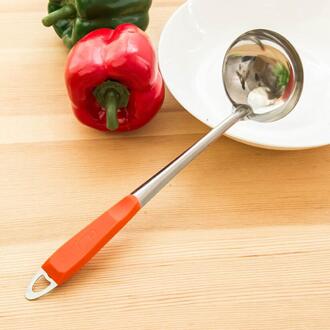 Rvs Skimmer Zeef Soep Lepel Soeplepel Keuken Gadgets Handvat Muur Opknoping Snoep Kleur Koken Gereedschap Accessoires oranje soep lepel