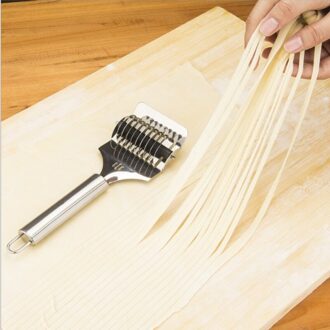 Rvs Spaghett Noodle Maker Rooster Roller Docker Deeg Cutter Tool Keuken Helper Diy Deeg Snijgereedschap