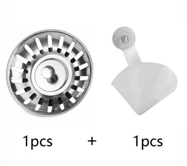 Rvs Spoelbak Zeef Stopper Stopper Riool Afval Plug Sink Filter Keuken Badkamer Haar Catcher Wastafel Accessoires 2stk