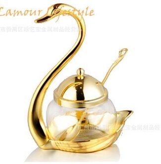 Rvs swan suiker schotel zout en peper fles suikerpot zout & peper golden set
