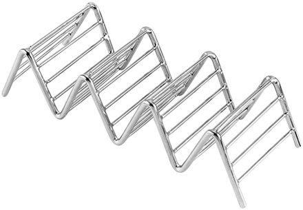 Rvs Taco Holder Pannenkoek Mexicaanse Voedsel Stands Plaat Protector Voedsel Houder Pannenkoek Rack Stand Houdt Keuken Gereedschap 3 rooster