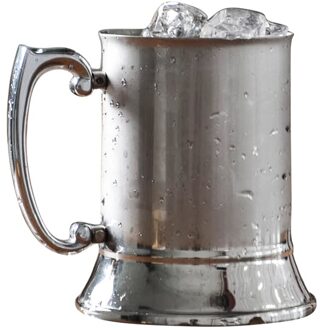 Rvs Tankard Bier Mok Grote Capaciteit Dubbelwandige Moskou Muilezel Koper Mokken Metalen Bekers Wijn Koffiekopje Glas 450ml