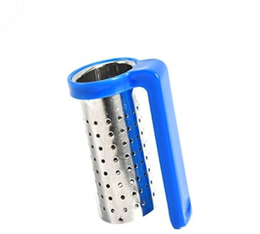 Rvs Thee Zetgroep Mini Losse Blad Thee Diffuser Zeef Herbal Spice Filter Drinkware Thee Accessoire Met Handvat Hanger blauw