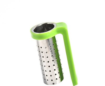 Rvs Thee Zetgroep Mini Losse Blad Thee Diffuser Zeef Herbal Spice Filter Drinkware Thee Accessoire Met Handvat Hanger groen fluorescerende groen