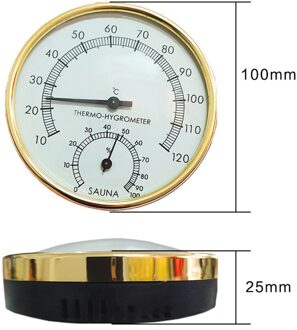 Rvs Thermometer Hygrometer Voor Sauna Temperatuur-vochtigheidsmeter Huishoudelijke Verhandelt 10x10x2.5cm