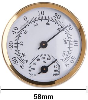Rvs Thermometer Hygrometer Voor Sauna Temperatuur-vochtigheidsmeter Huishoudelijke Verhandelt gouden