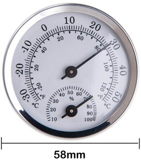 Rvs Thermometer Hygrometer Voor Sauna Temperatuur-vochtigheidsmeter Huishoudelijke Verhandelt Sliver