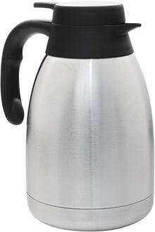 RVS thermos/isoleerkan 1,5 liter - Thermosflessen Zilverkleurig