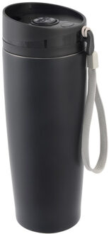 RVS Thermosbeker - Koffie reisbeker - Isoleerbeker - zwart - 380 ml