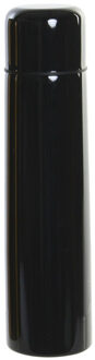 RVS thermosfles/isoleerfles zwart met drukdop 920 ml