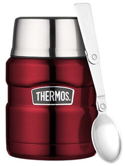 RVS Thermospot voedselcontainer rood 470 ml - Thermosflessen