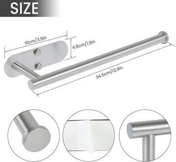 Rvs Toilet Roll Paper Holder Wandmontage Badkamer Toiletrolhouder Keuken Papierrol Handdoekenrek Houders