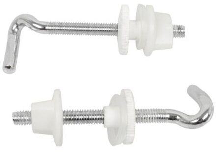 RVS toiletzitting bevestiging, chroom, 50 mm, paar - 988291113